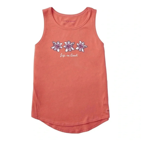 LIFE IS GOOD Mango Orange Magnolia Hi-Low
Crusher Tank Women Size Medium NWT - Picture 4 of 12